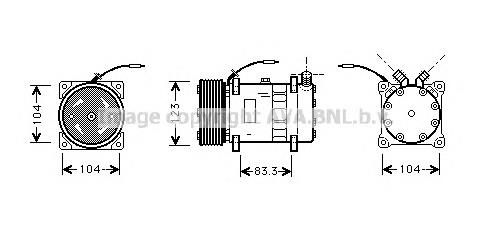 Компресор кондиціонера SD7H156022 Sanden
