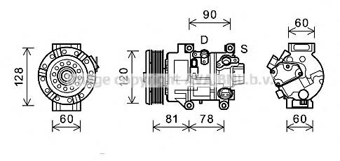 Компресор кондиціонера TOK581 AVA