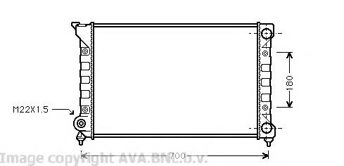 Радіатор основний AVA VW2072 ціна, від 41.55 USD