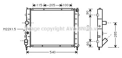 Радіатор RTA2215 AVA