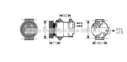 Компресор кондиціонера RTAK441 AVA
