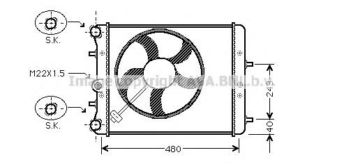 Радіатор охолодження двигуна SAA2013 AVA