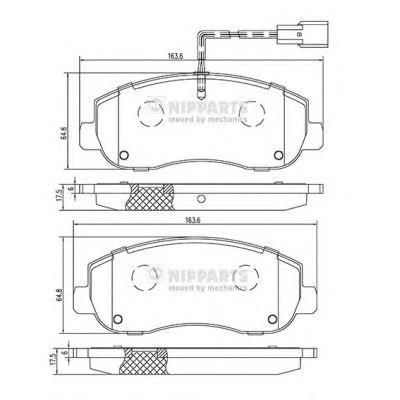 Гальмівні колодки Nipparts N3601105 ціна, від 31.67 USD