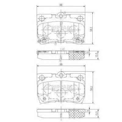 Задні дискові колодки Nipparts N3612041