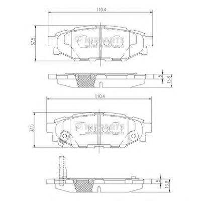 Задні гальмівні колодки Nipparts N3617004 ціна, від 25.21 USD