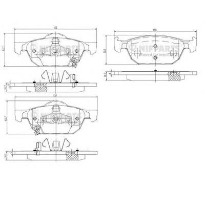 Гальмівні колодки Nipparts N3604067 ціна, від 27.87 USD