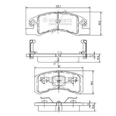 Гальмівні колодки Nipparts N3606021 ціна, від 25.34 USD