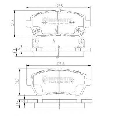Гальмівні колодки Nipparts N3606022 ціна, від 17.22 USD