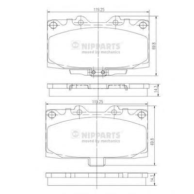 Гальмівні колодки Nipparts N3607022 ціна, від 24.90 USD