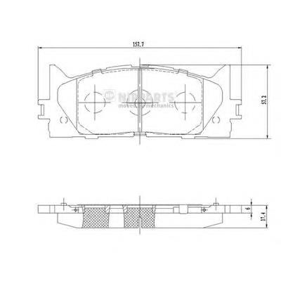 Передні тормозні колодки N3602141 Nipparts
