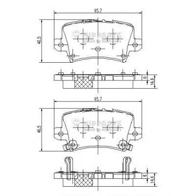 Задні гальмівні колодки Nipparts J3614018 ціна, від 20.08 USD