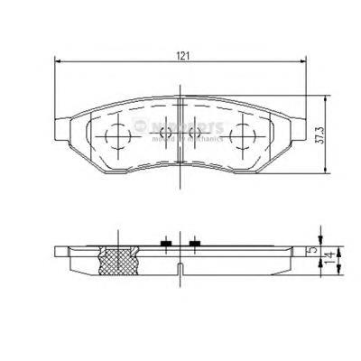 Задні гальмівні колодки Nipparts J3610902 ціна, від 17.21 USD