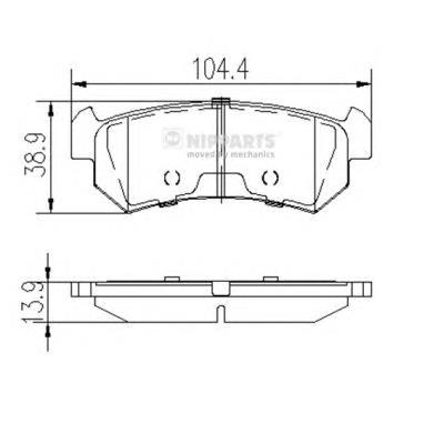 Купити J3610903 Nipparts Задні колодки