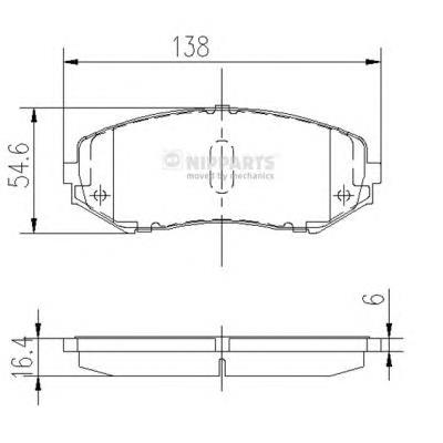 Гальмівні колодки Nipparts J3608029 ціна, від 22.66 USD