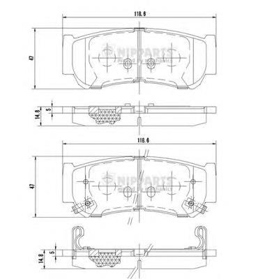 Купити J3610517 Nipparts Задні колодки