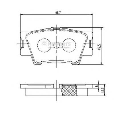Задні гальмівні колодки J3612035 Nipparts