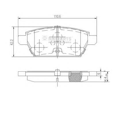 Колодки гальмові задні, дискові J3613019 Nipparts