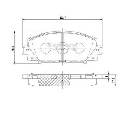 Гальмівні колодки Nipparts N3602127 ціна, від 20.27 USD