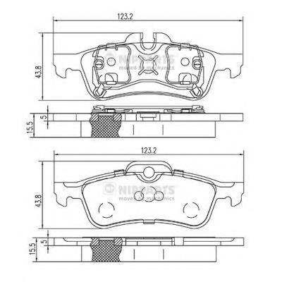 Гальмівні колодки Nipparts N3601101 ціна, від 24.96 USD