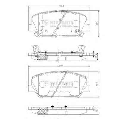 Тормозні колодки Nipparts N3600547