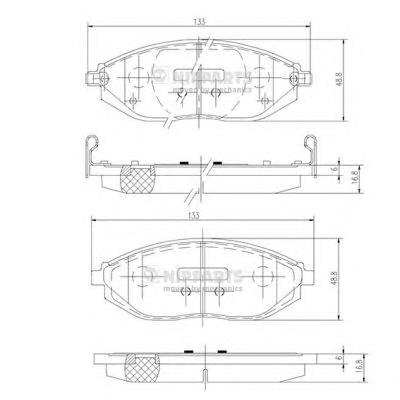 Передні тормозні колодки N3600916 Nipparts