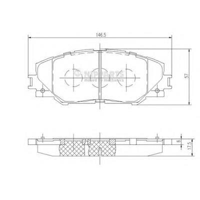 Гальмівні колодки Nipparts N3602138 ціна, від 20.91 USD