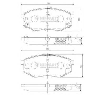 Гальмівні колодки Nipparts N3600545 ціна, від 24.58 USD