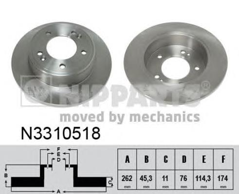 N3310518 Nipparts Дискові гальма
