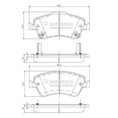 Купити J3602124 Nipparts Колодки гальмівні передні, дискові