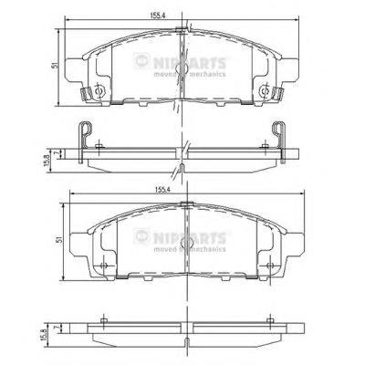 Гальмівні колодки Nipparts J3605050 ціна, від 20.24 USD