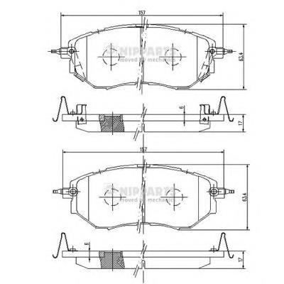 Гальмівні колодки Nipparts J3607019 ціна, від 25.00 USD
