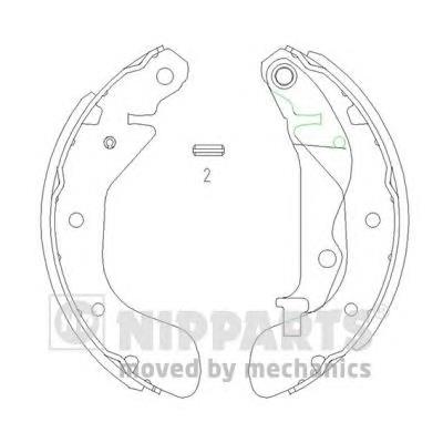 Колодки гальмові задні, барабанні J3500907 Nipparts