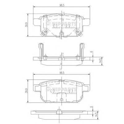 Задні гальмівні колодки Nipparts N3618002 ціна, від 21.90 USD