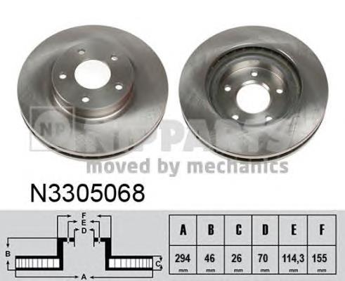 Купити N3305068 Nipparts Ротор гальмівний
