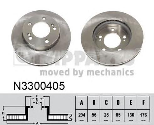 Диск переднього гальма Nipparts N3300405 ціна, від 45.63 USD