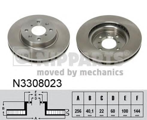 N3308023 Nipparts Гальмо дискове переднє