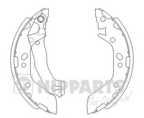 Колодки гальмові задні, барабанні Nipparts J3500516 ціна, від 13.68 USD