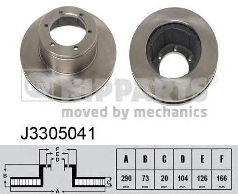Диск переднього гальма Nipparts J3305041 ціна, від 43.58 USD