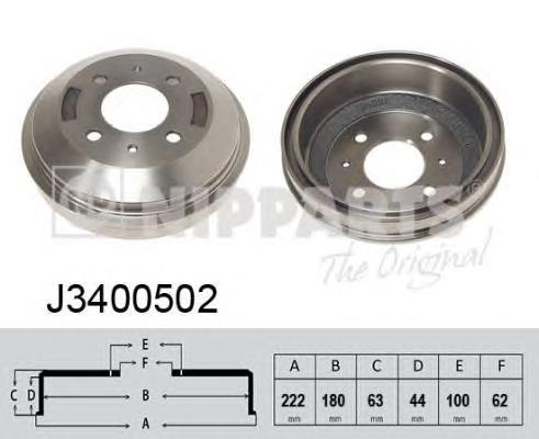 Барабан гальмівний задній Nipparts J3400502