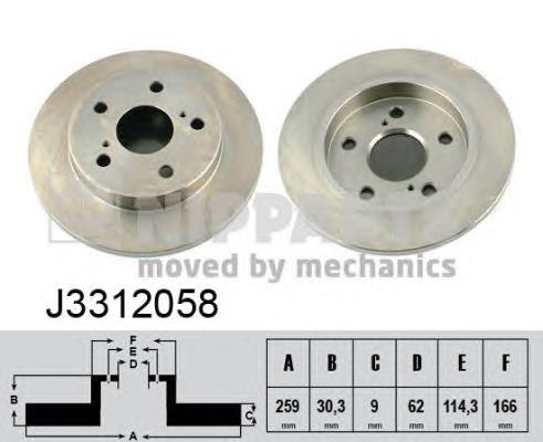 Гальмівні диски J3312058 Nipparts