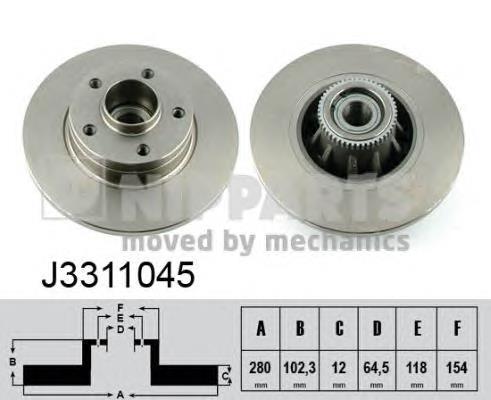 Гальмівні диски J3311045 Nipparts