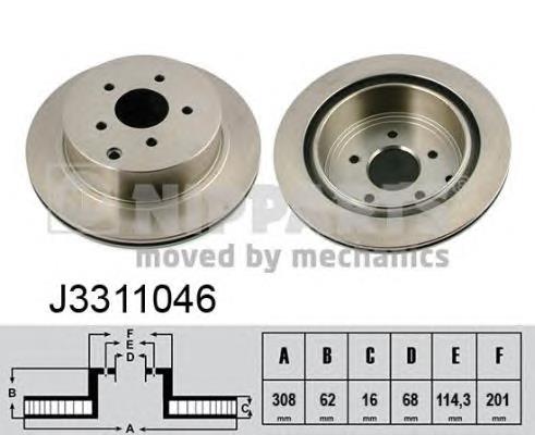 Гальмівні диски J3311046 Nipparts