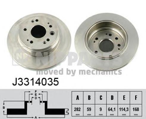 Гальмівні диски J3314035 Nipparts