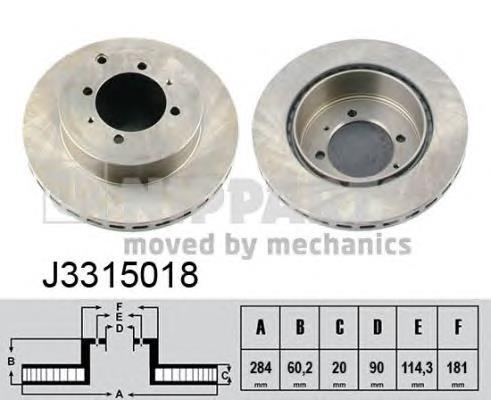 Купити J3315018 Nipparts Диск заднього гальма
