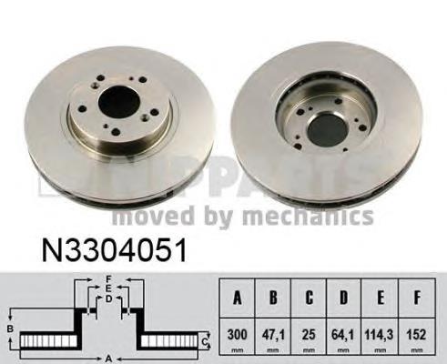 Диск гальмівний передній N3304051 Nipparts