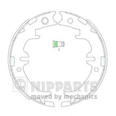 Колодки ручника / стоянкового гальма Nipparts N3502083 ціна, від 15.73 USD
