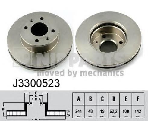 Диск гальмівний передній Nipparts J3300523