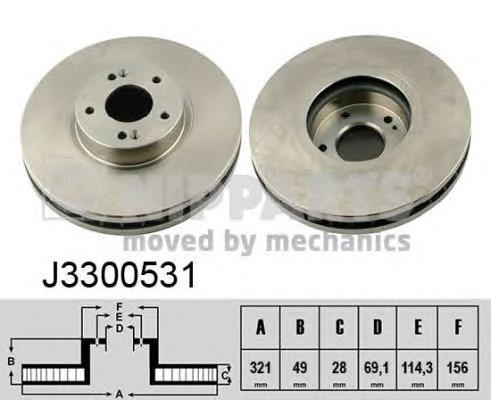 Диск переднього гальма Nipparts J3300531 ціна, від 72.81 USD
