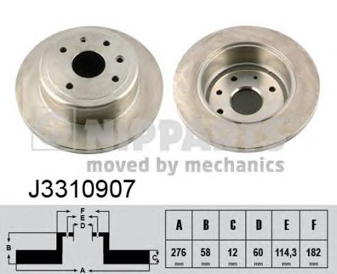 Задні дискові гальма Nipparts J3310907 ціна, від 37.14 USD