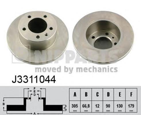 Диск гальмівний задній Nipparts J3311044